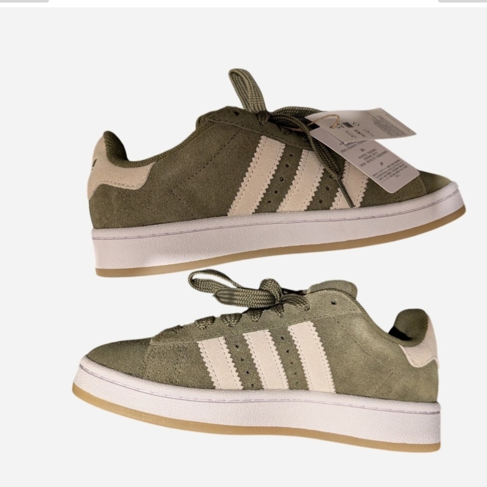 Adidas Olive Green Suede Sneakers
